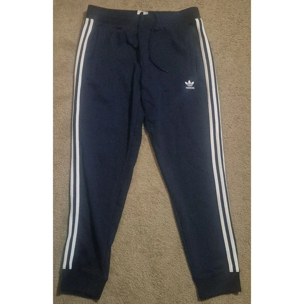 Adidas 3 Stripe Fleece Jogger Pants Adicolor Mens Size 2XL Indigo Navy IM9319